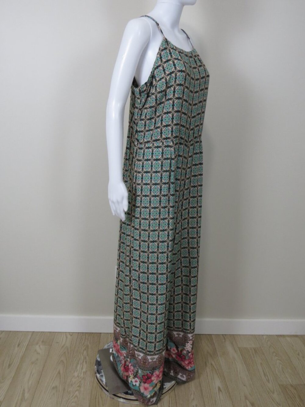 Printed Wide-Leg Jumpsuit in Green